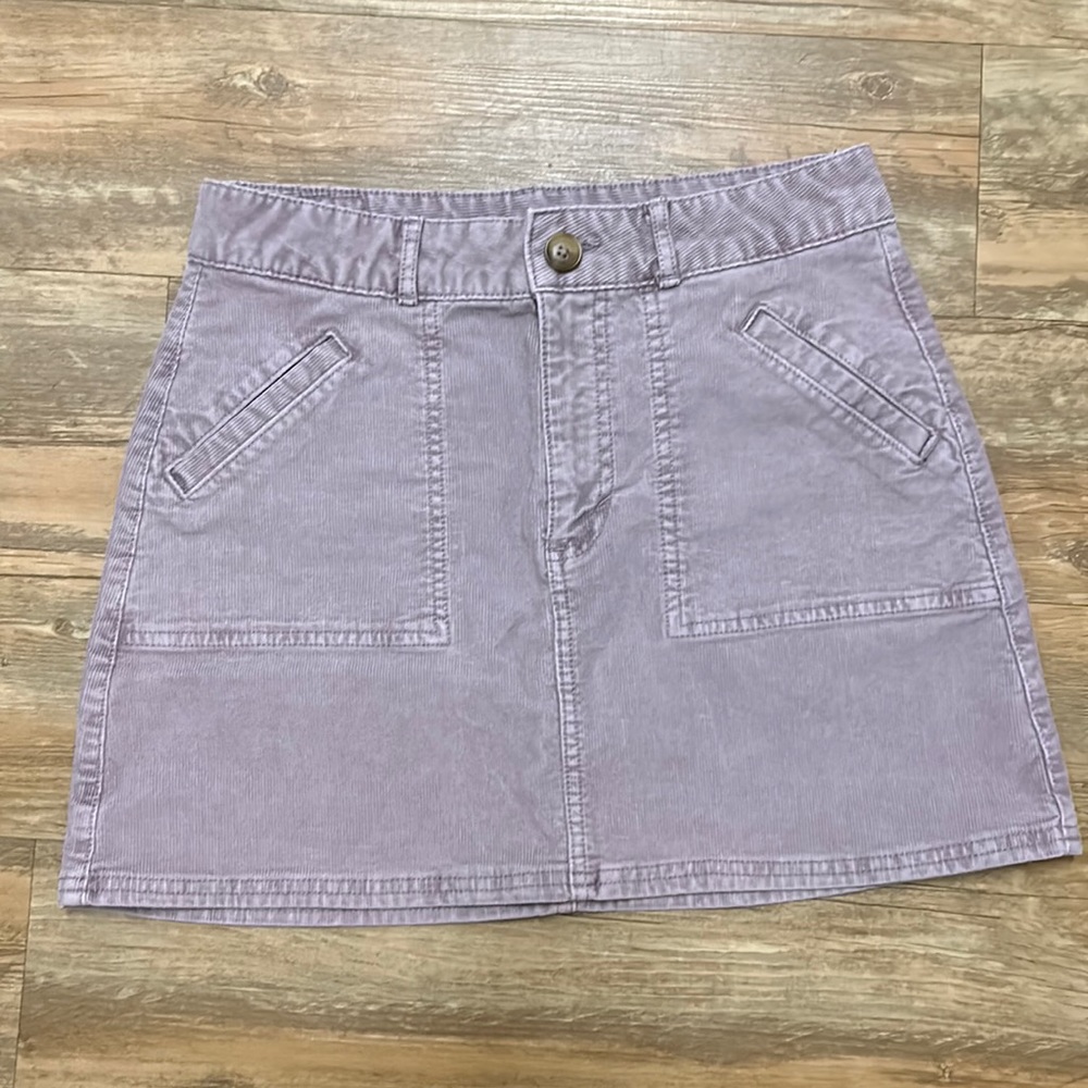 AEO purple hi-rise A-line skirt